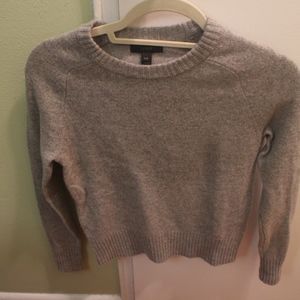 J Crew Sweater Women's XXS 100% Wool gray crew Nec